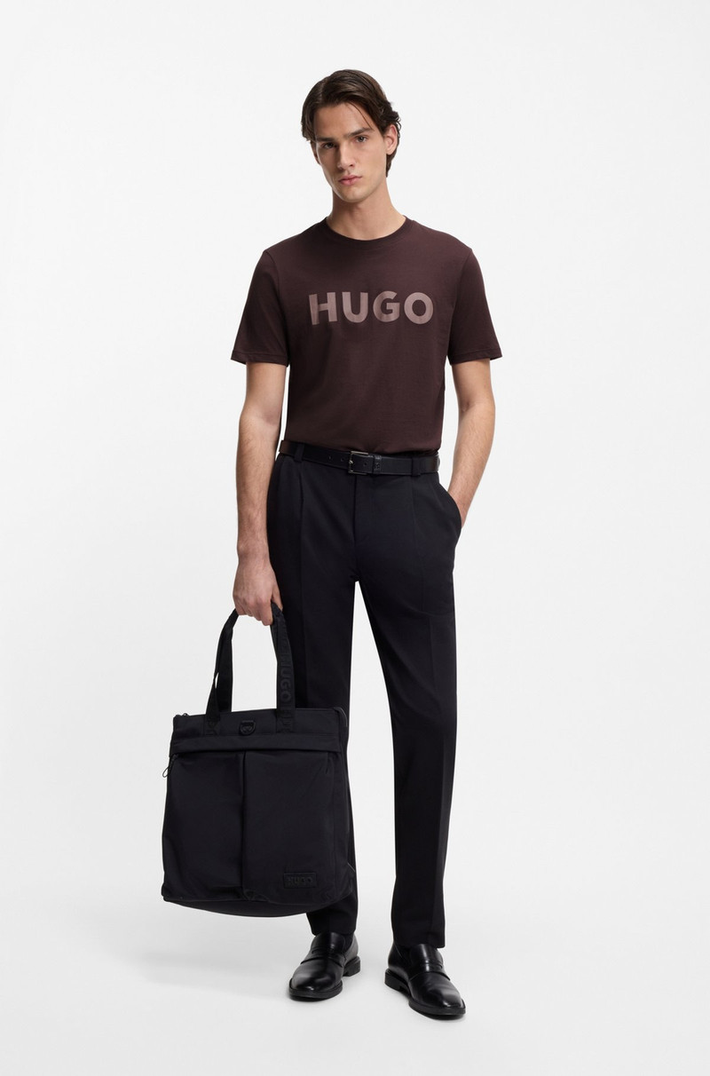 HUGO LOGO-PRINT T-SHIRT IN COTTON JERSEY outlook