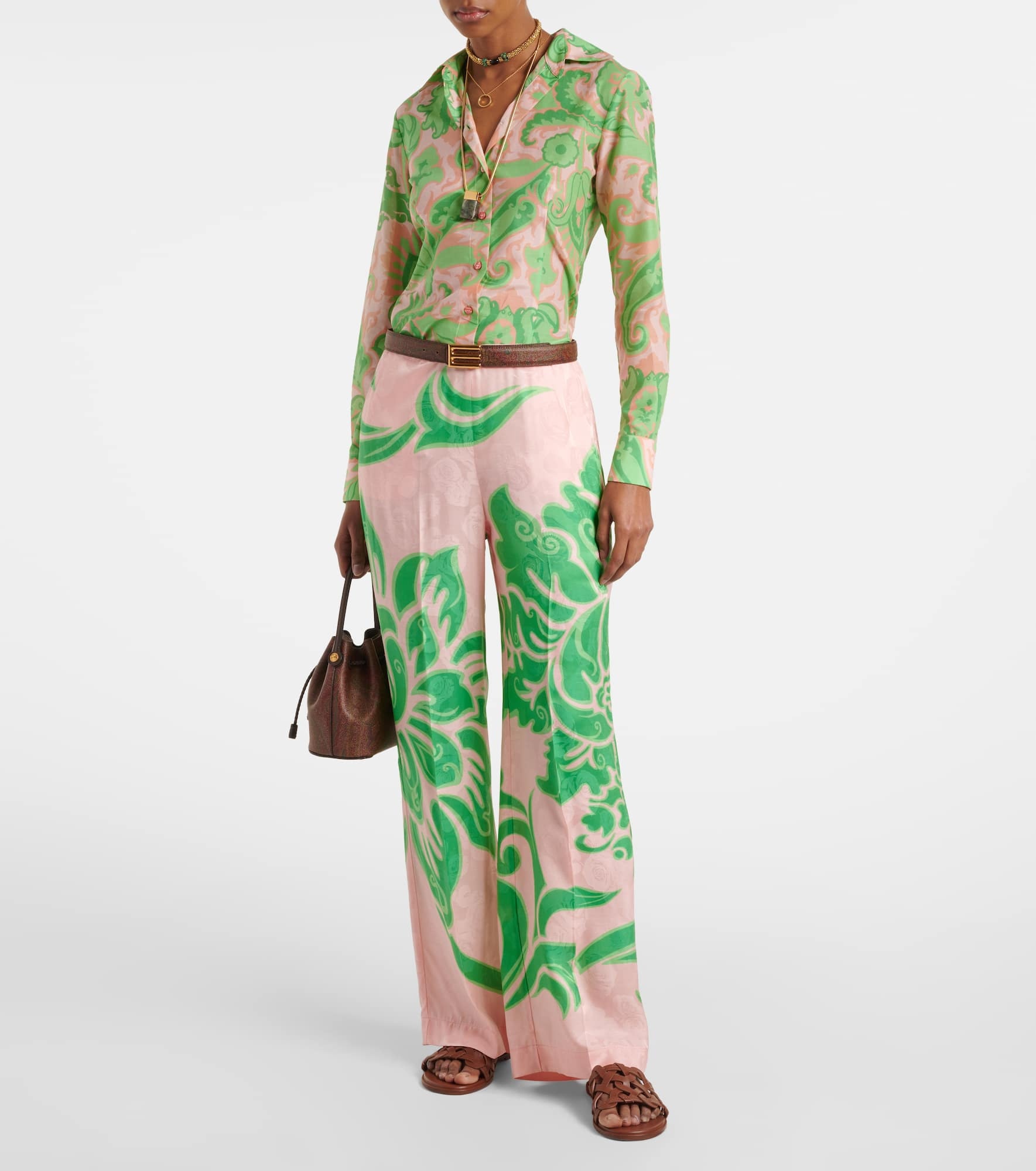Printed cotton and silk shirt - 2