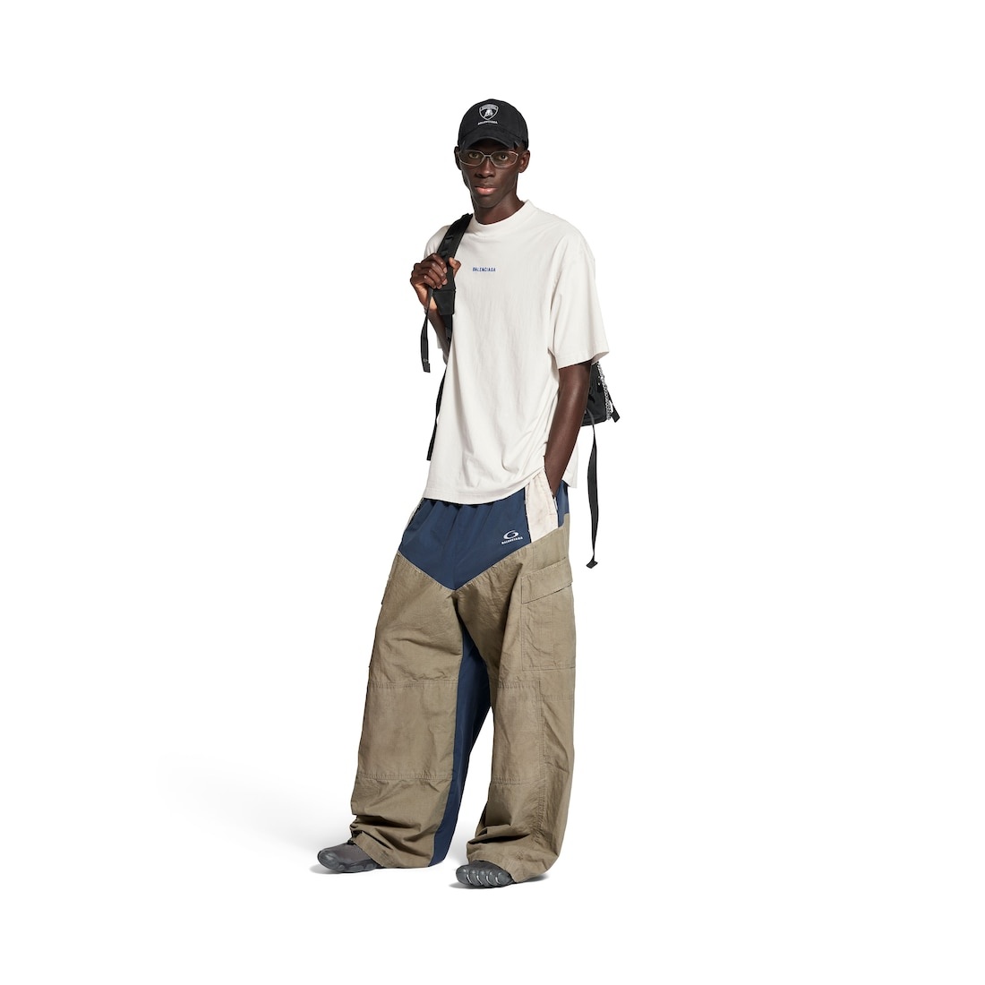 Balenciaga Back T-shirt Medium Fit in Dirty White/blue - 2