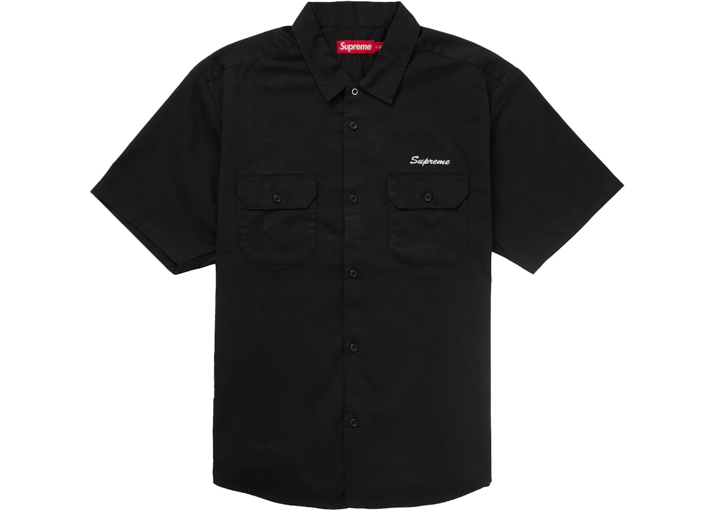 Supreme Rhinestone Pin Up S/S Work Shirt Black - 2