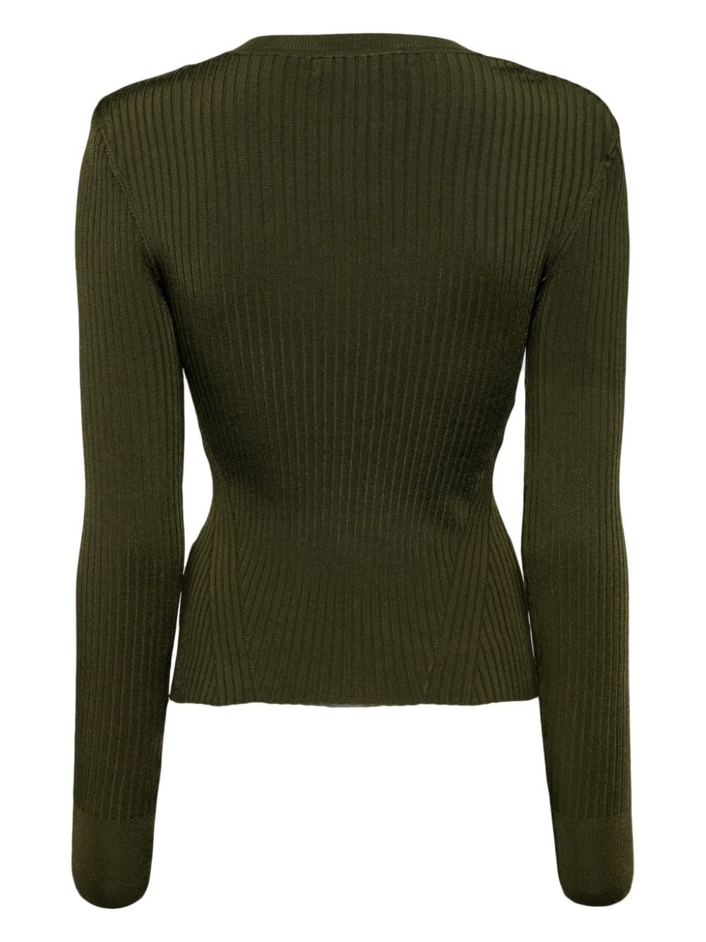 ribbed-knit long-sleeve top - 2