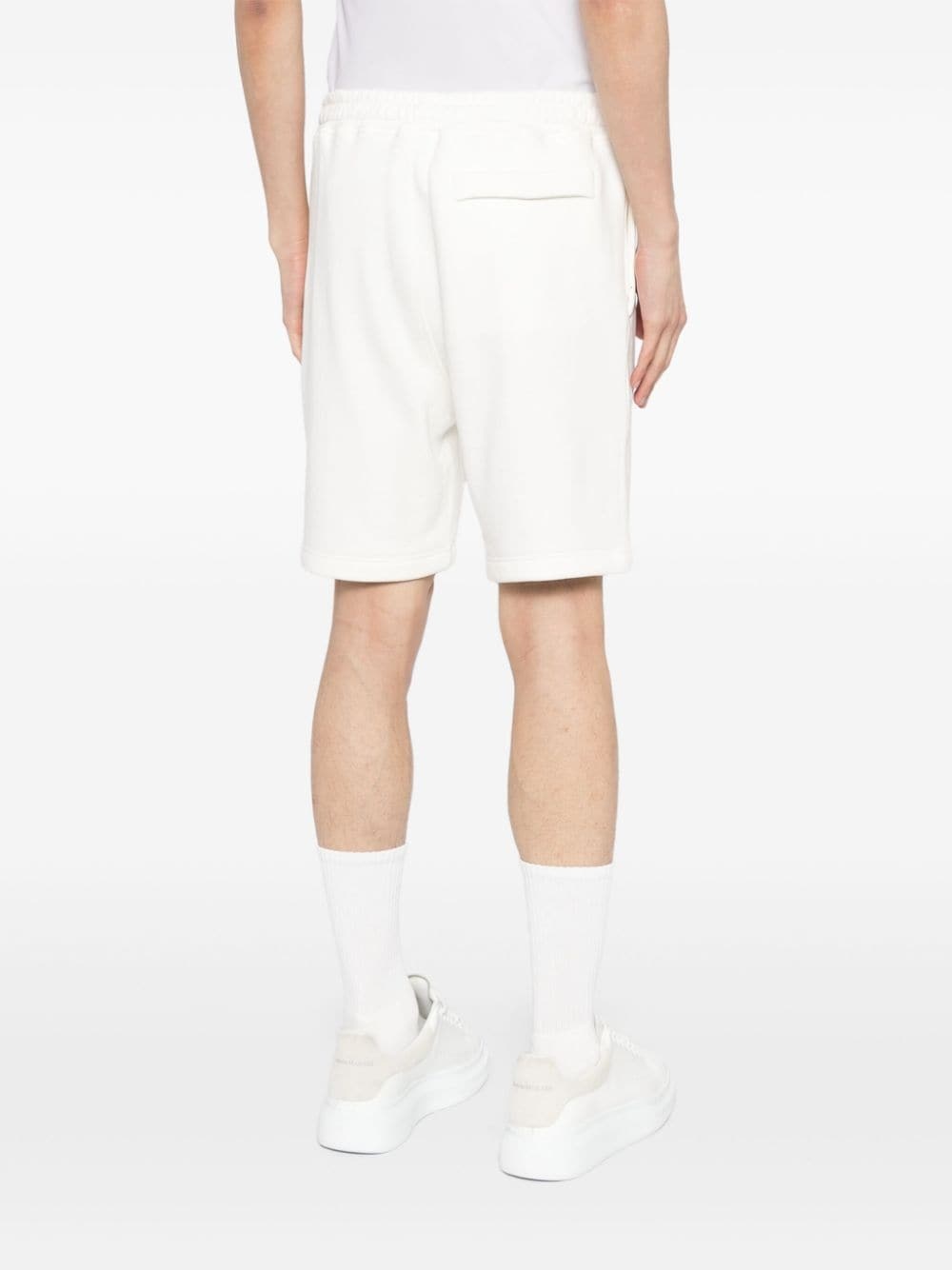 logo-embroidered jersey track shorts - 4
