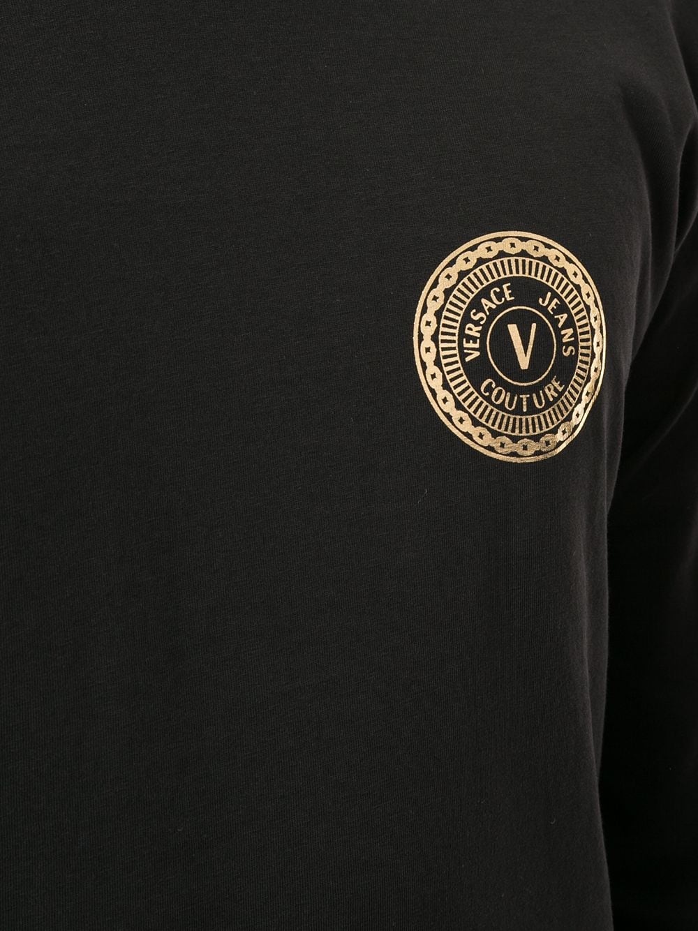 V-Emblem print cotton T-shirt - 5