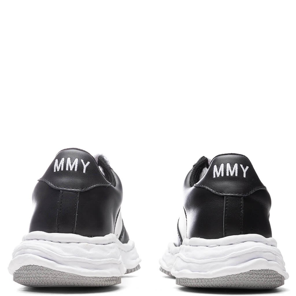 MAISON MIHARA YASUHIRO WAYNE LOW OG SOLE LEATHER SNEAKER - BLACK/WHITE - 4
