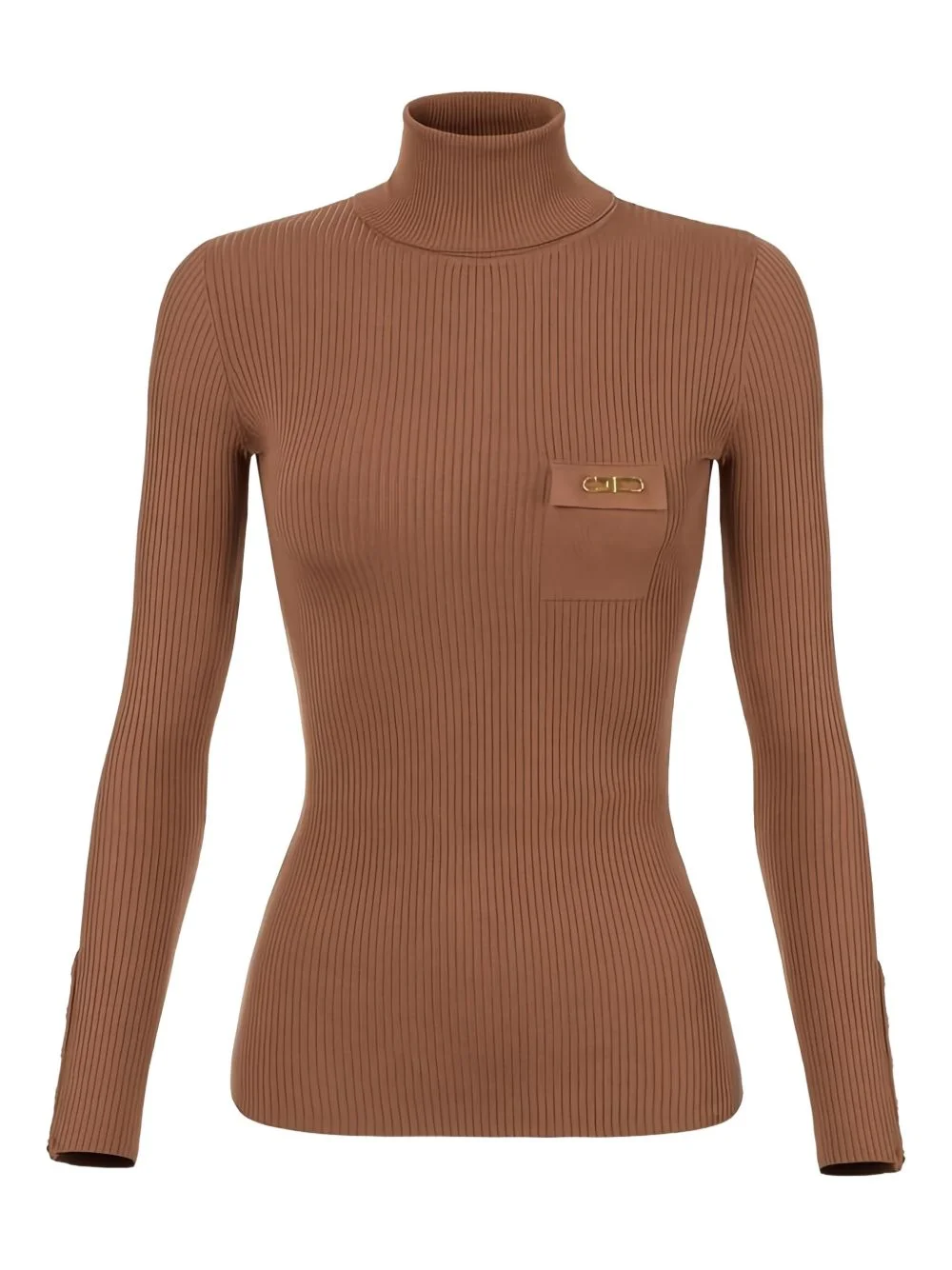 ribbed breast-pocket sweater - 1