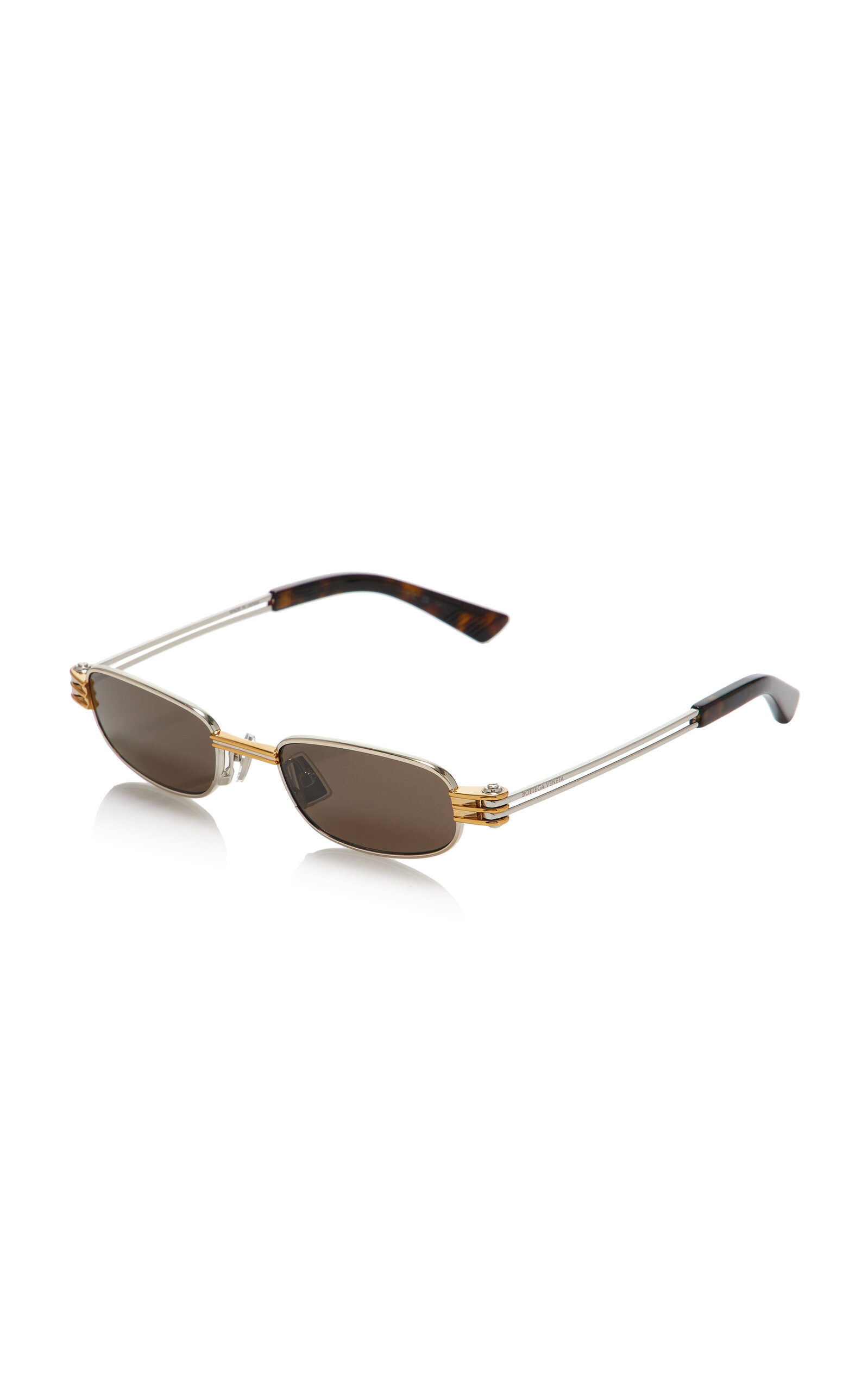 Bolt Square-Frame Metal Sunglasses brown - 3