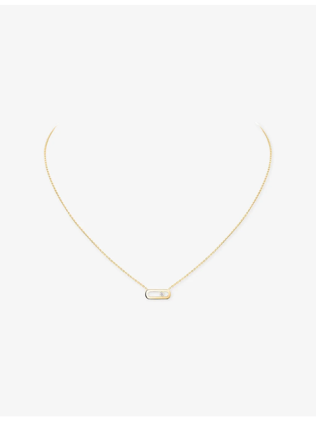 Move Uno 18ct Gold And 0.02ct Diamond Necklace - 1