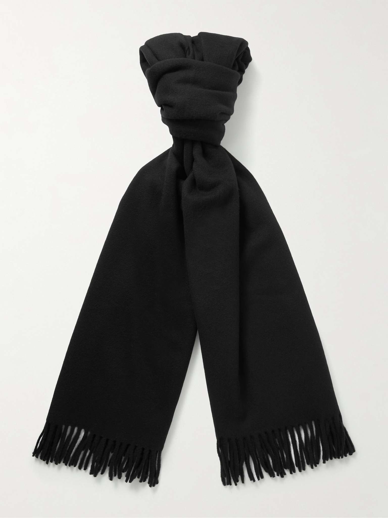 Alix Fringed Logo-Embroidered Virgin Wool Scarf - 1