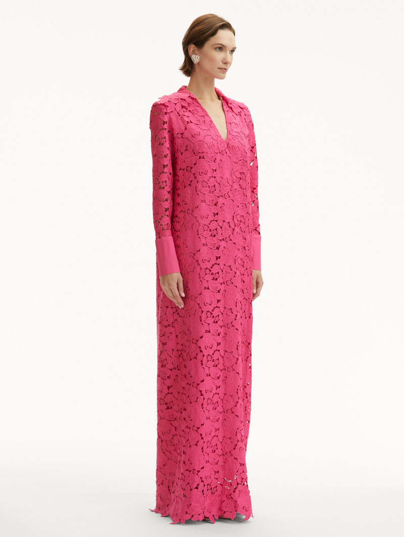 ENGLISH ROSE GUIPURE LONG SLEEVE GOWN 3