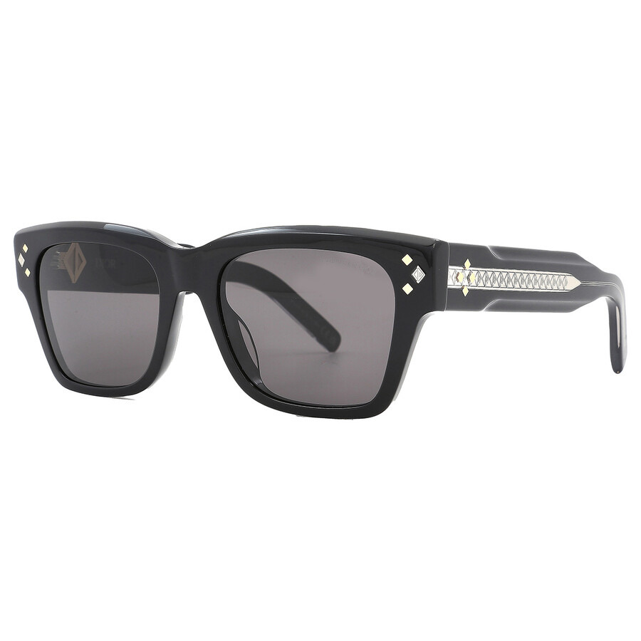 Dior Grey Square Men's Sunglasses DIORDIAMOND S2I DM40083I 01A 54 - 2