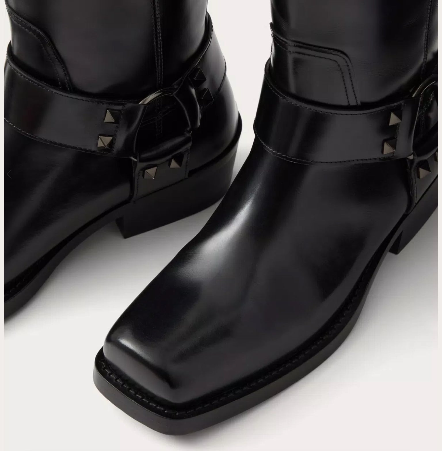 Valentino Rockstud Biker Ankle Boots - 3
