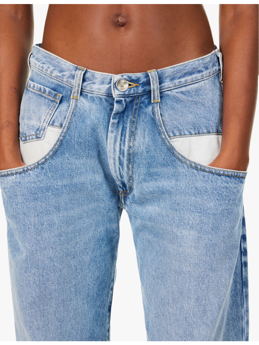 Faded-wash straight-leg relaxed-fit jeans - 5