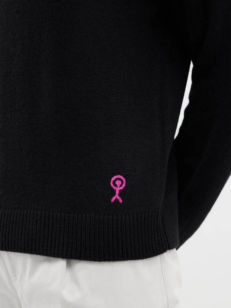 Logo-embroidered cashmere crew-neck sweater - 4