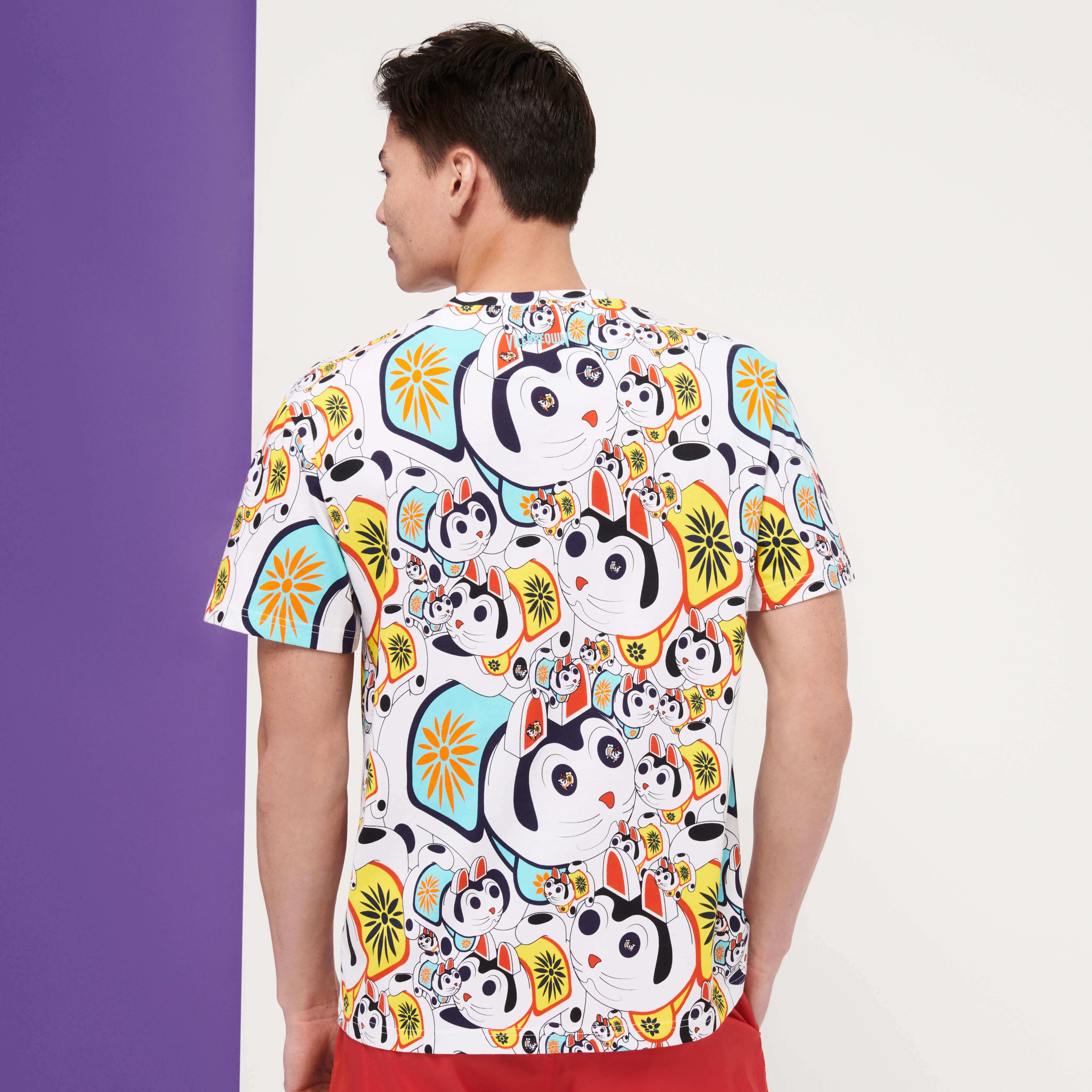Men Cotton T-Shirt Maneki-neko - 4
