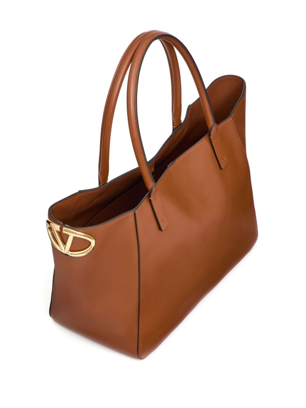 Vlogo side small leather tote bag - 4