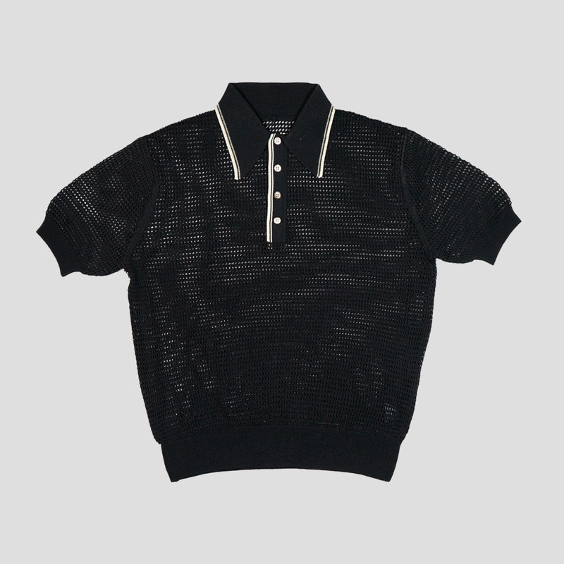 12G MESH KNIT POLO SHIRT 1