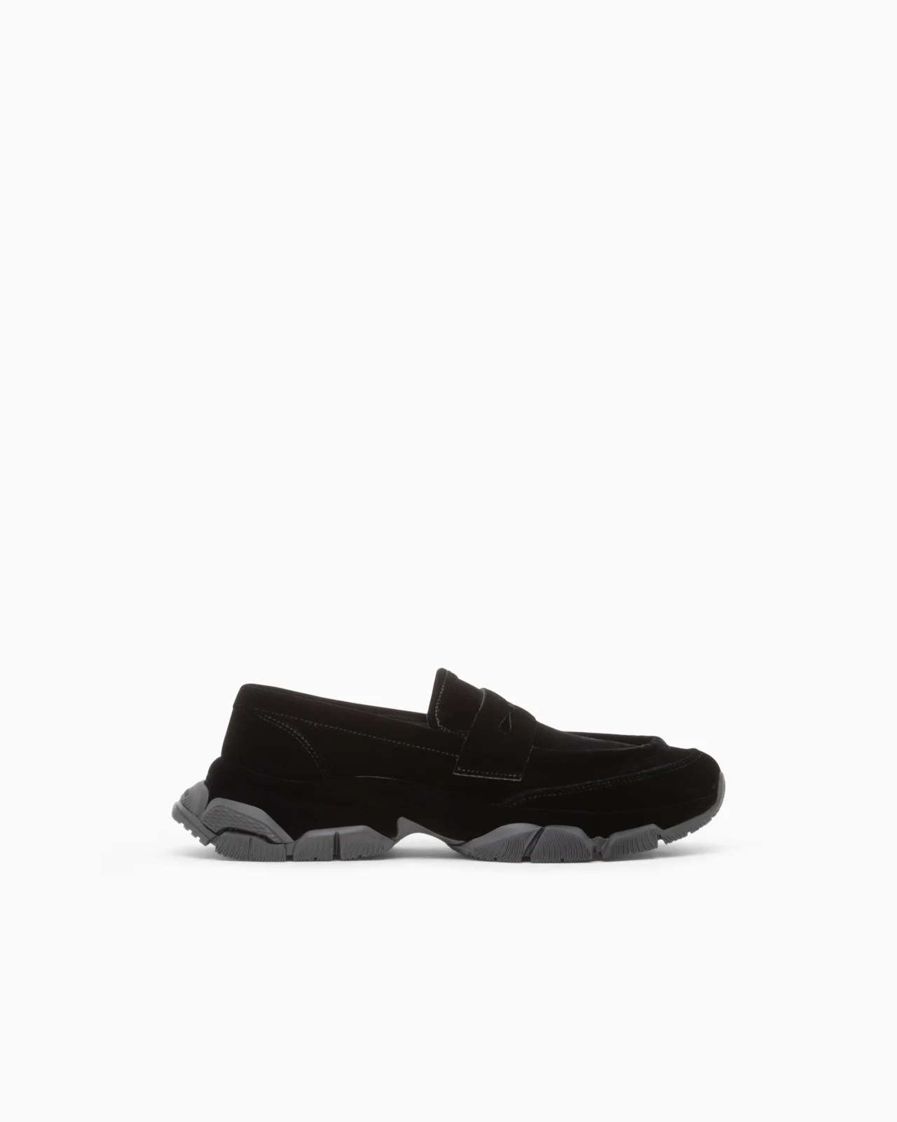 SLIPPER IN VELVET WITH A LEATHER LINING AND RUBBER SOLE - 1