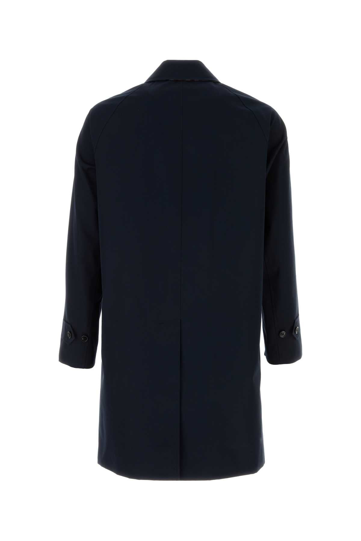 Burberry Men Midnight Blue Gabardine Heritage Camden Overcoat - 2