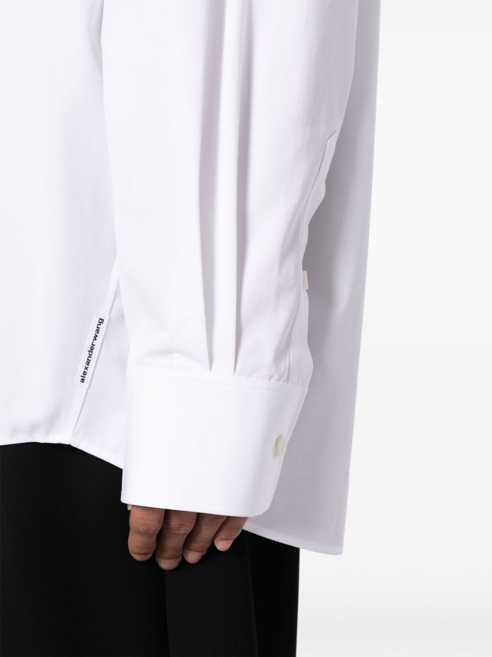 long-sleeve poplin cotton shirt - 5