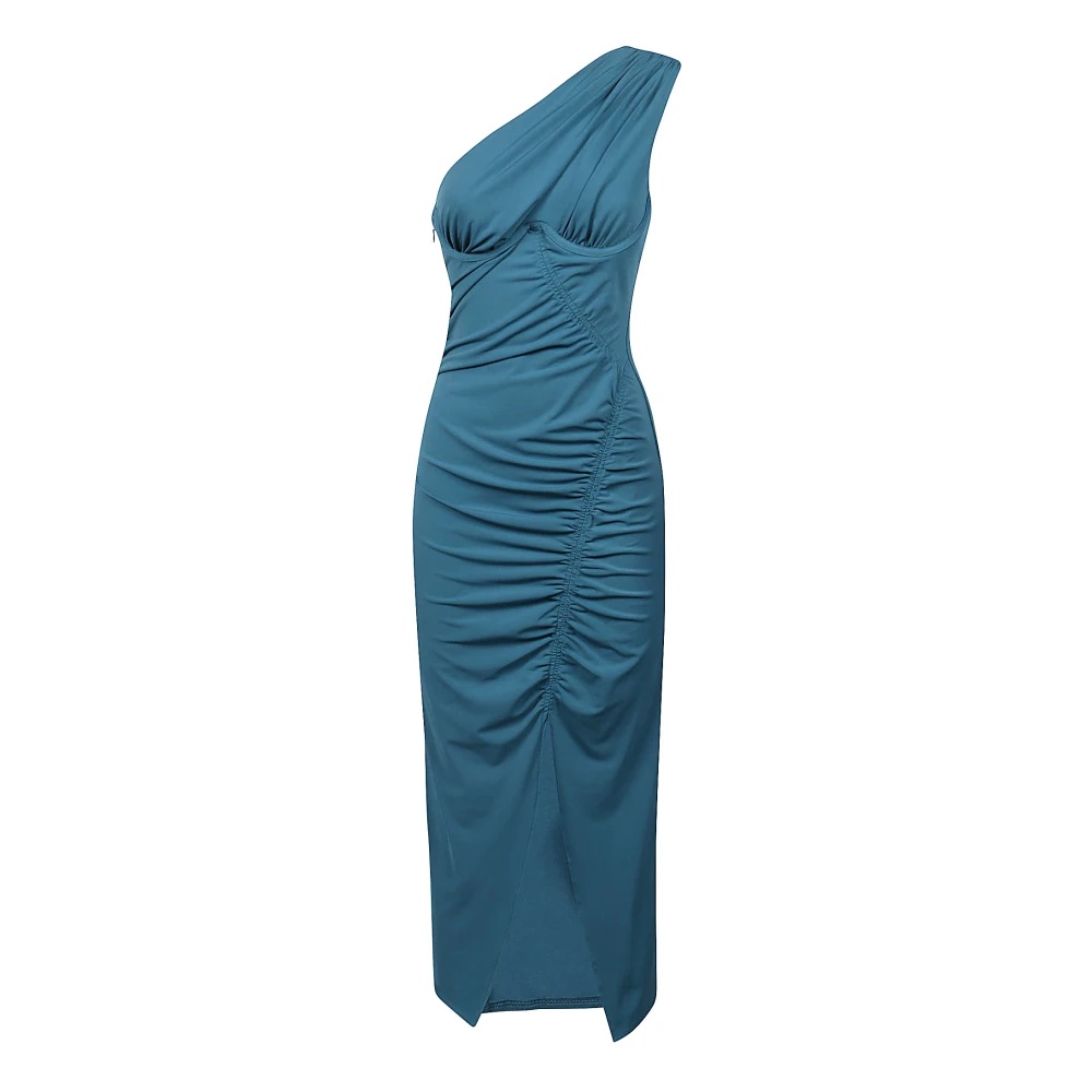 self-portrait TEAL RUCHED MIDI DRESS | miinto | REVERSIBLE