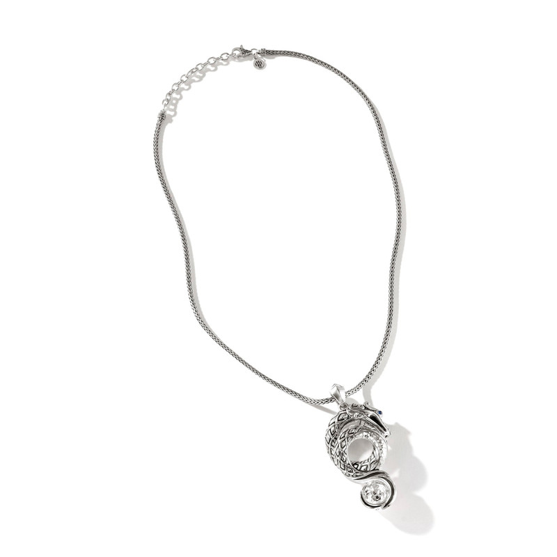 Naga Necklace, Silver, Diamonds, Pearl 5