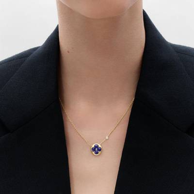 Louis Vuitton Color Blossom BB Sun Pendant, Yellow gold, Lapis Lazuli and diamond outlook