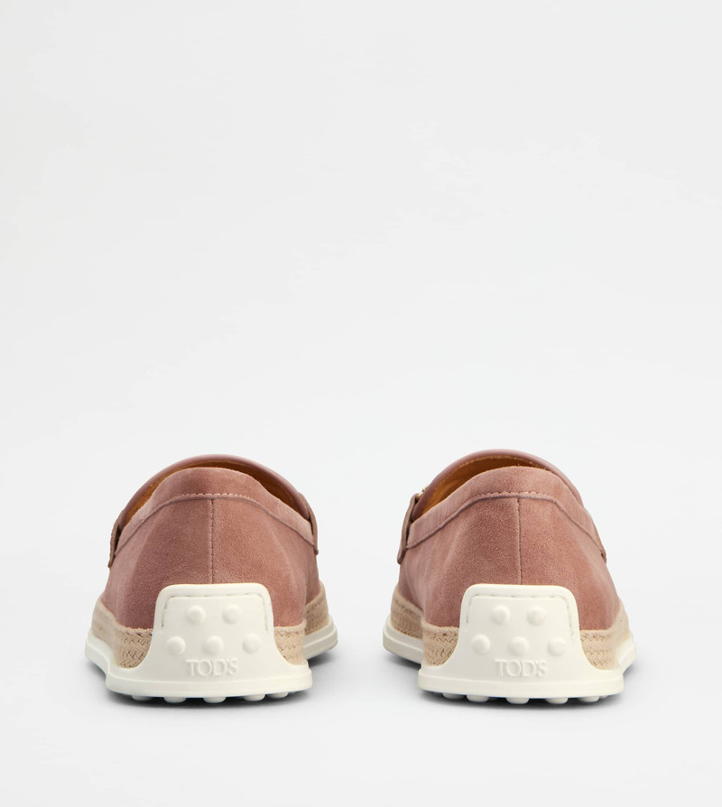 Tod's LOAFERS IN SUEDE - PINK outlook