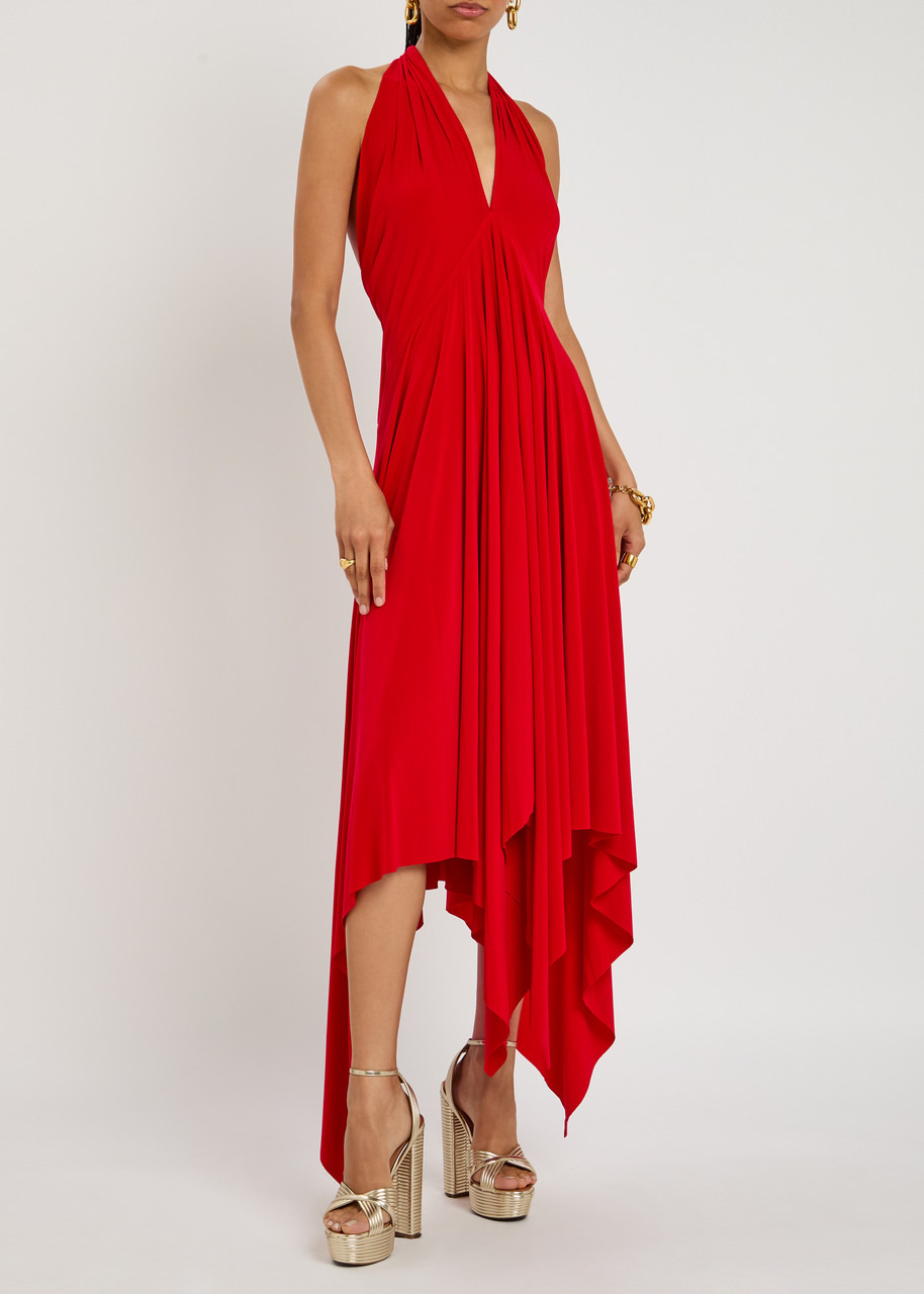 Norma Kamali Convertible Asymmetric Stretch-jersey Midi Dress - 6