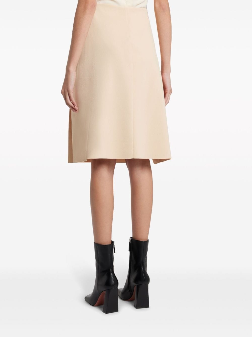 front-slit knitted skirt - 4
