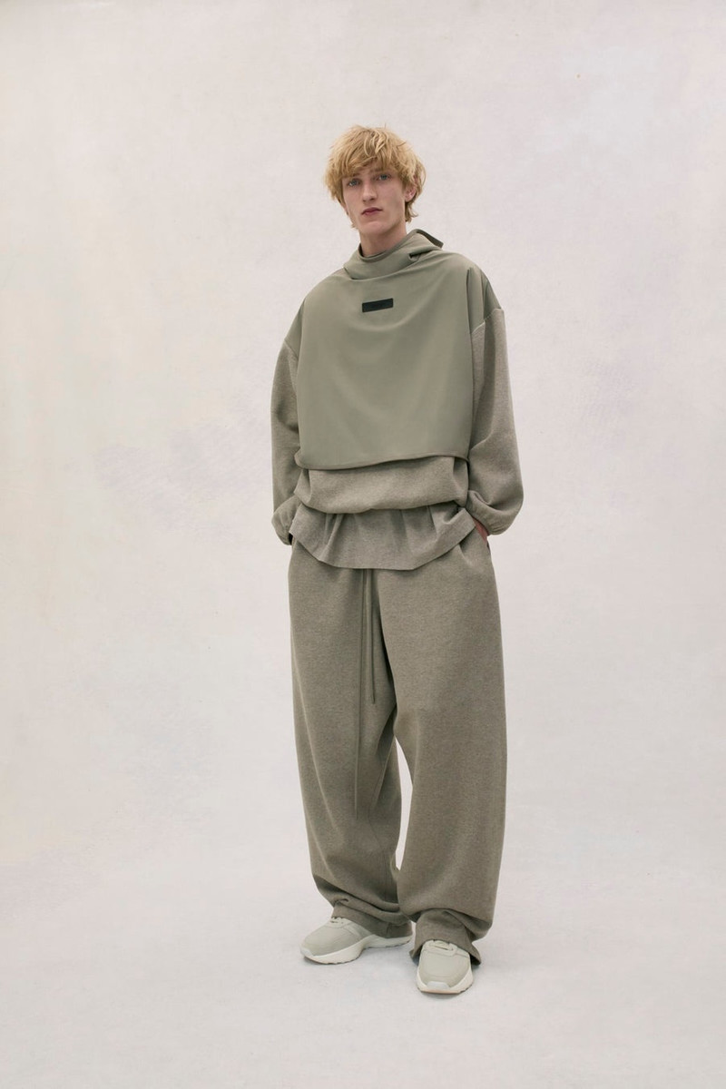 ESSENTIALS NYLON FLEECE HOODED SWEATSHIRT outlook