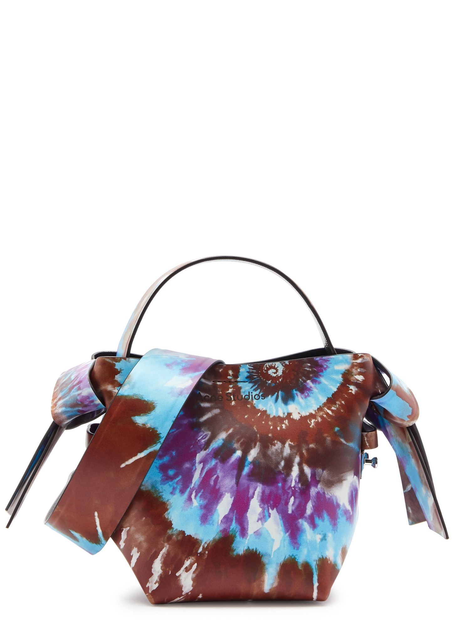 Acne Studios Musubi micro tie-dye leather cross-body bag harveynichols  REVERSIBLE