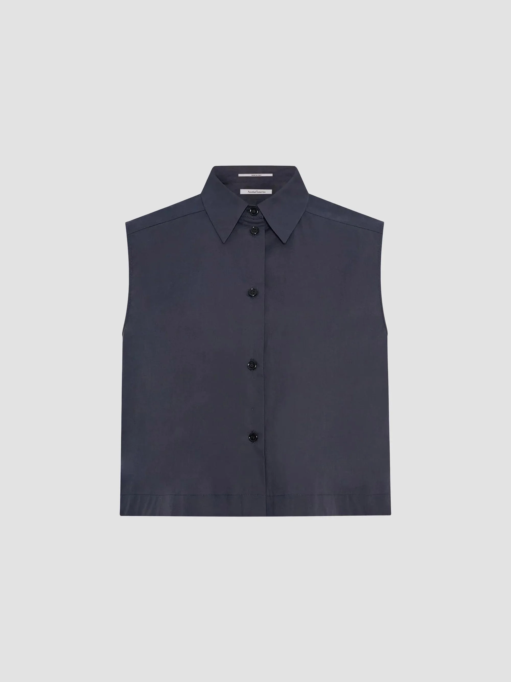 Women's Cropped Sleeveless Shirt - Midnight - 1