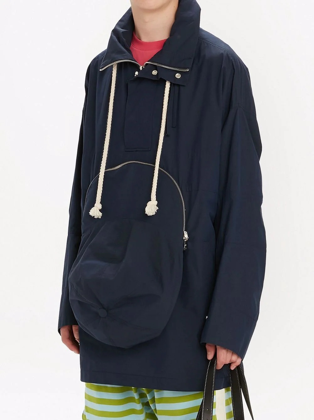 cap-style pocket jacket - 5