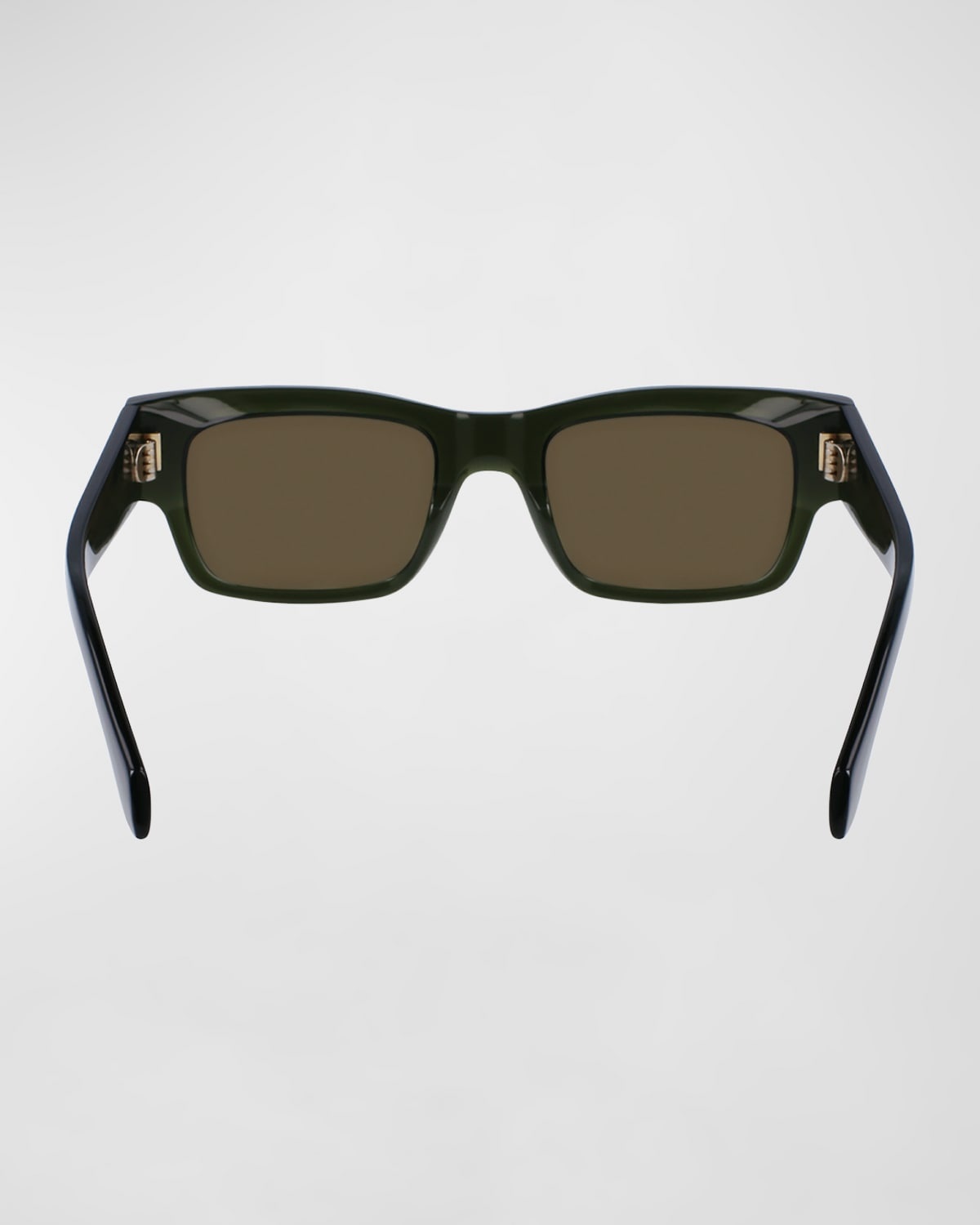 Men's Rivets Acetate Rectangle Sunglasses, 53mm - 5