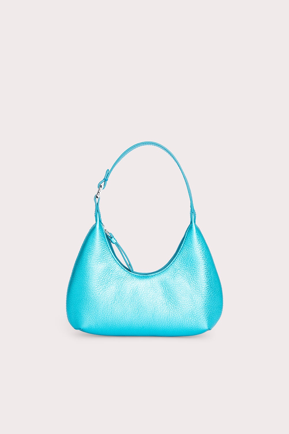 Baby Amber Aqua Metallic Grain Leather - 1