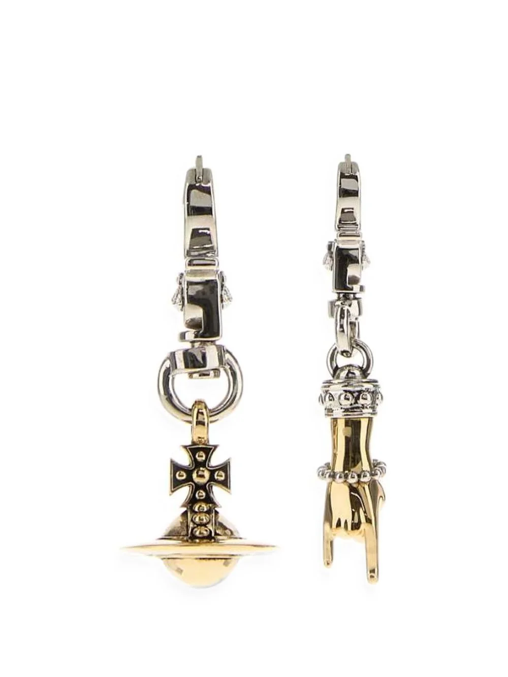 Anatoly Orb and hand-motif earrings - 1