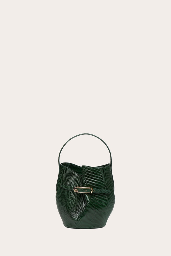 BELTED BUCKET BAG MINI EMERALD - 1