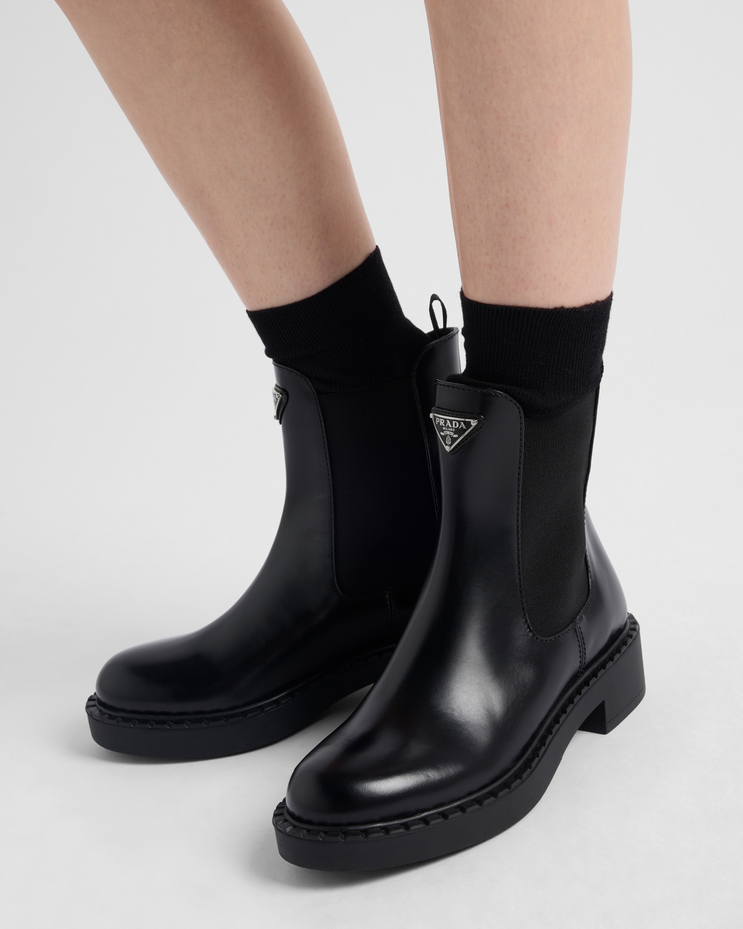 Prada neoprene ankle boots fashion