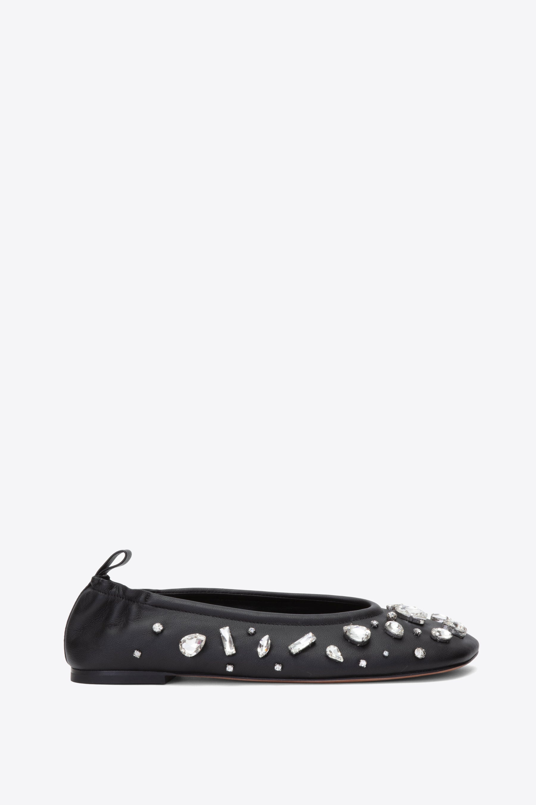ID Stretch Back Ballerina Flat with Gem Embroidery - 1
