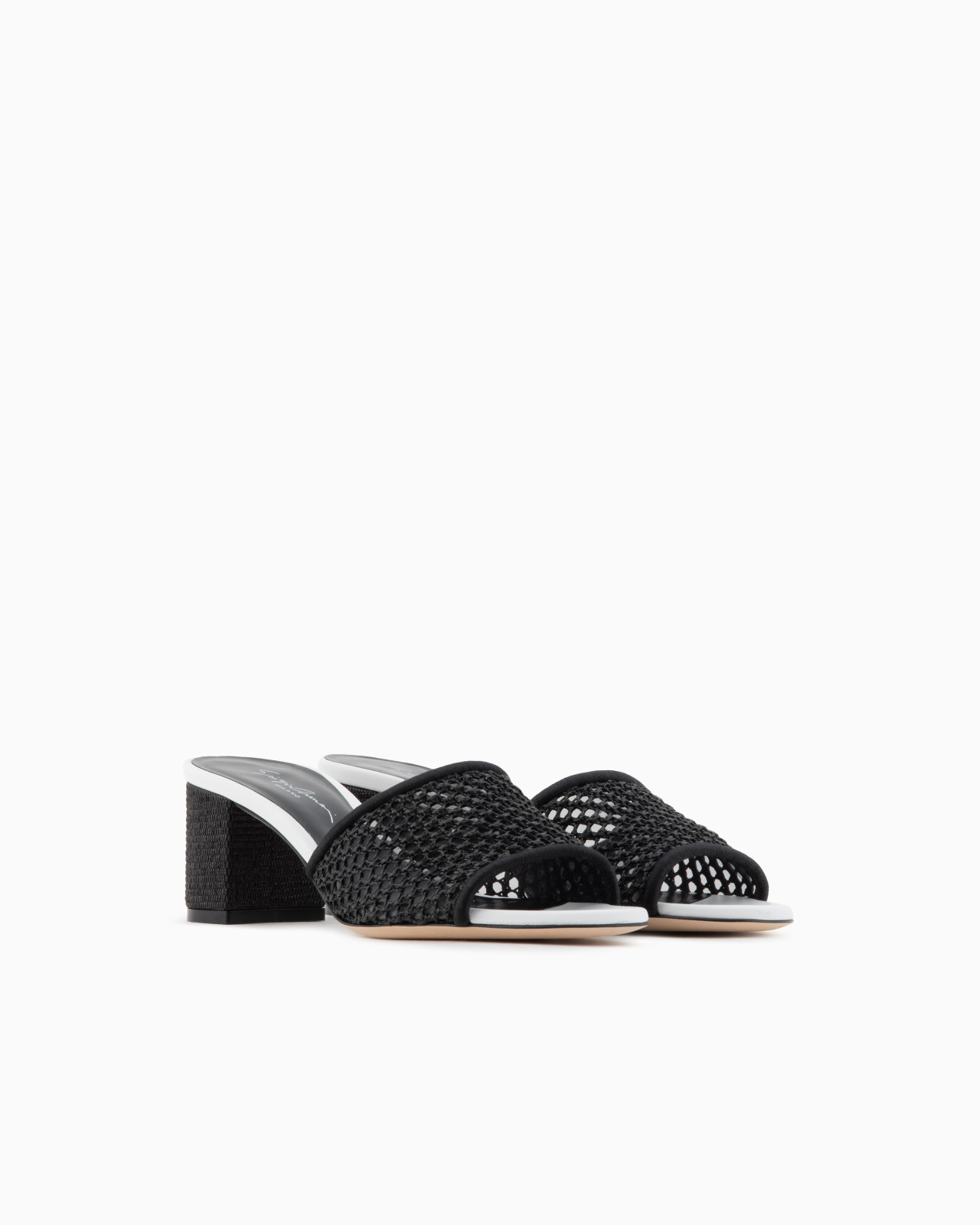 PERFORATED FABRIC HEELED SANDALS - 2