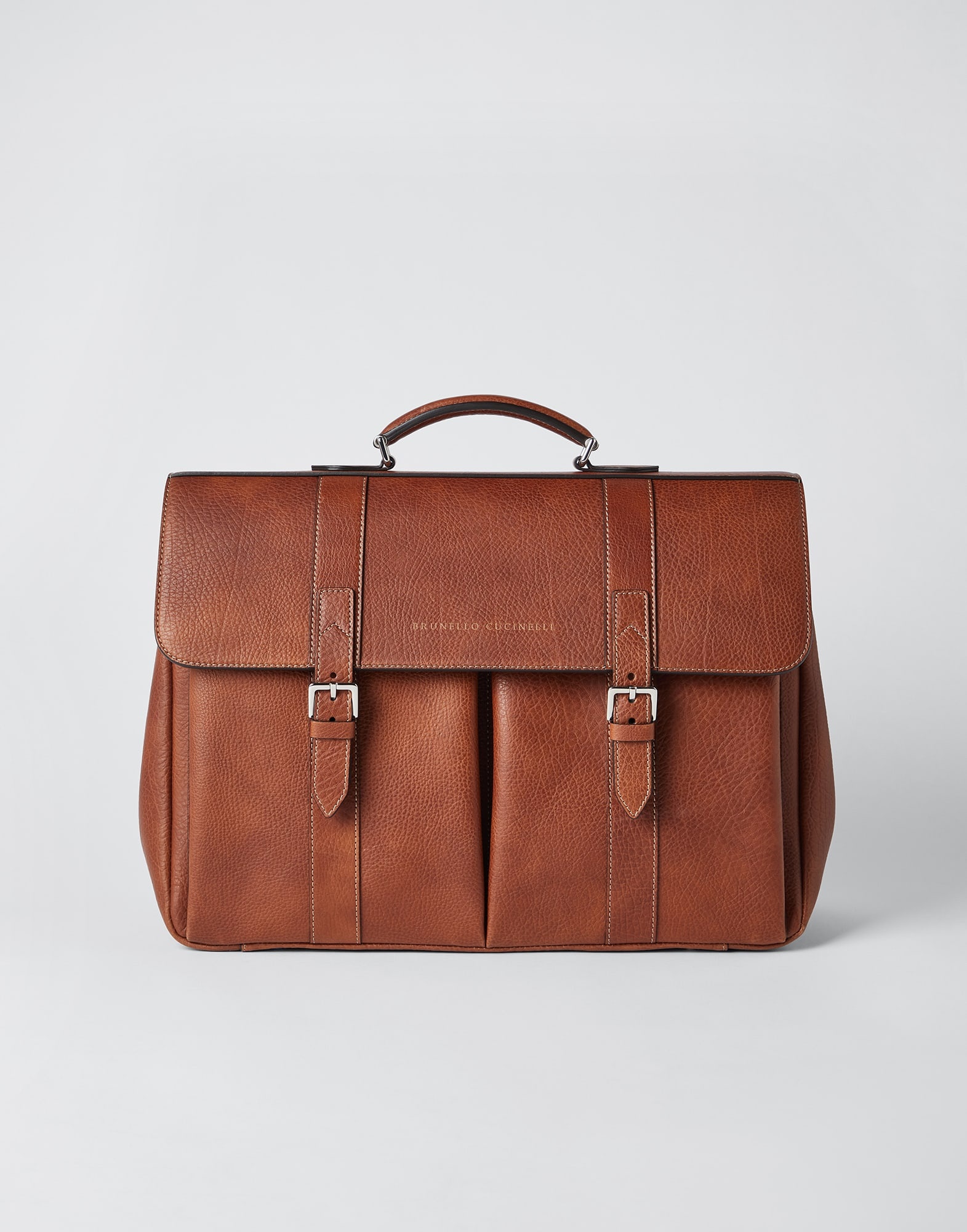 Grained calfskin briefcase - 1