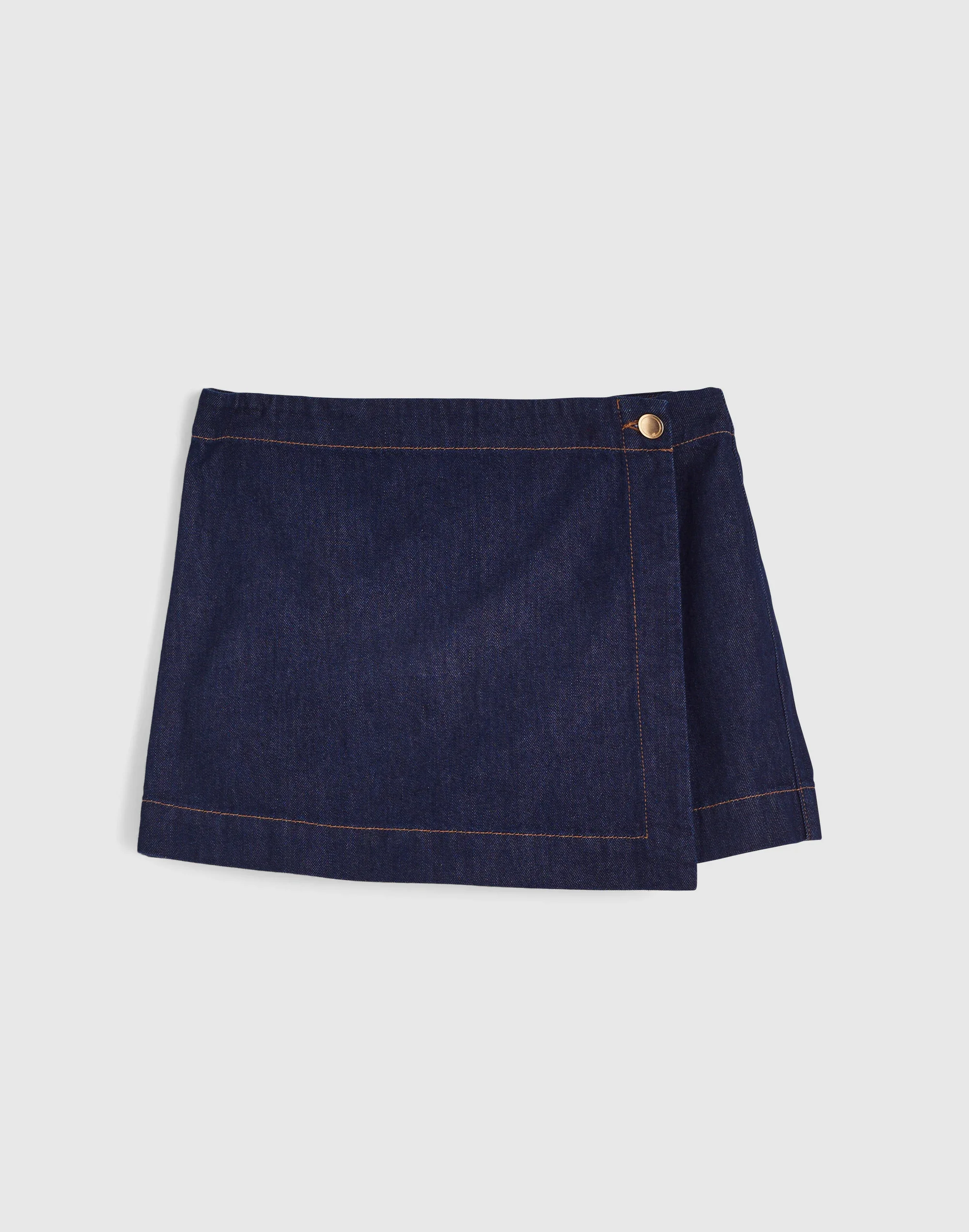 Denim Wrap Mini Skort - 1