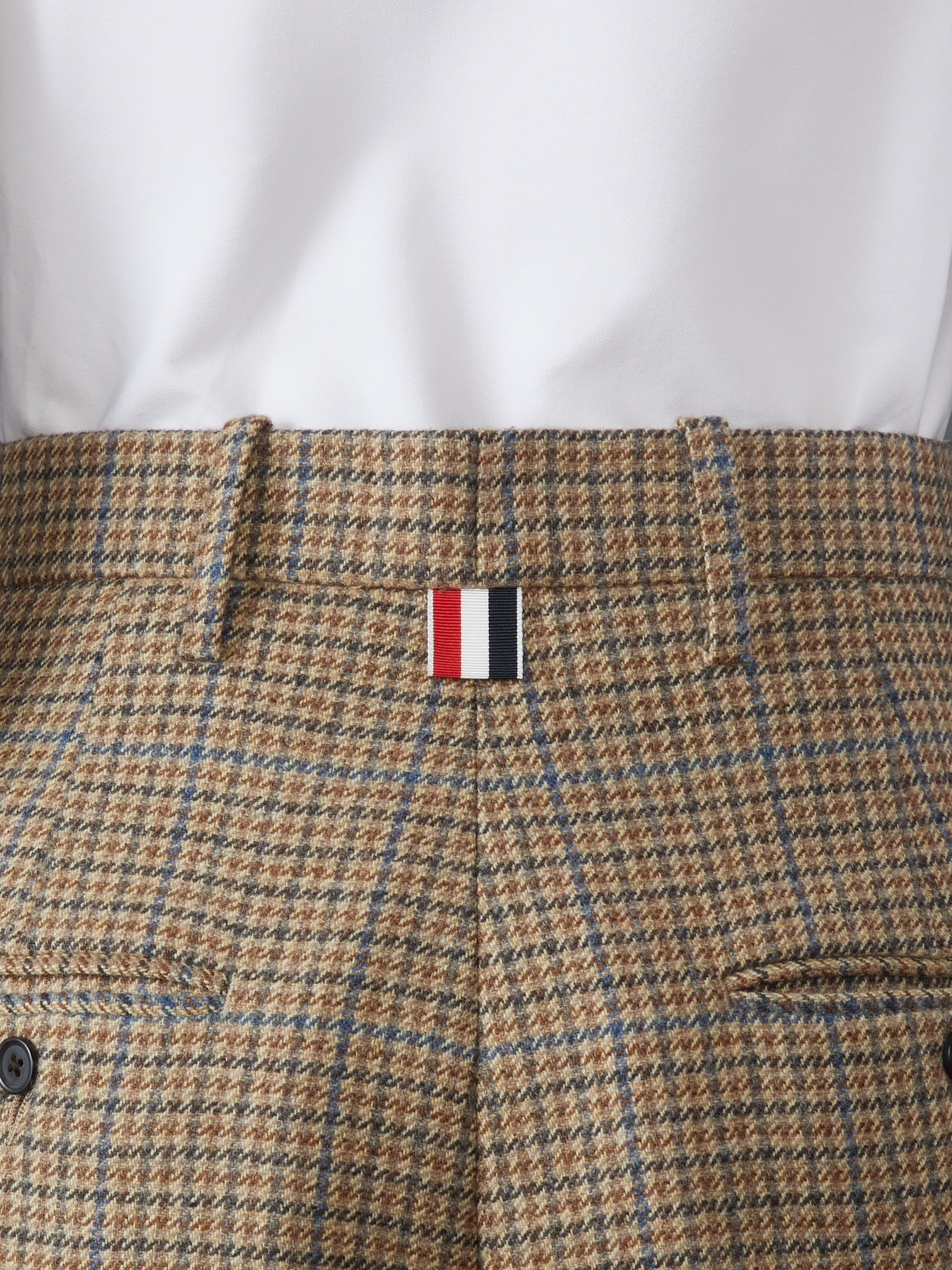 GUNCLUB CHECK CHEVIOT TWEED DOUBLE PLEAT TROUSER - 5