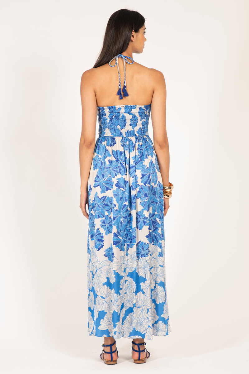 Long Dress Avril - Blue Flower Bunch 8