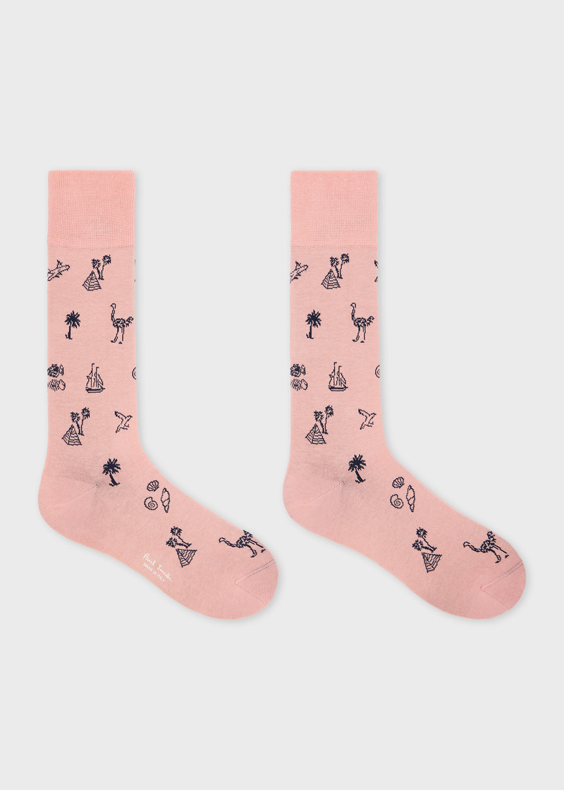 Paul Smith Pink 'Ostrich' Socks outlook
