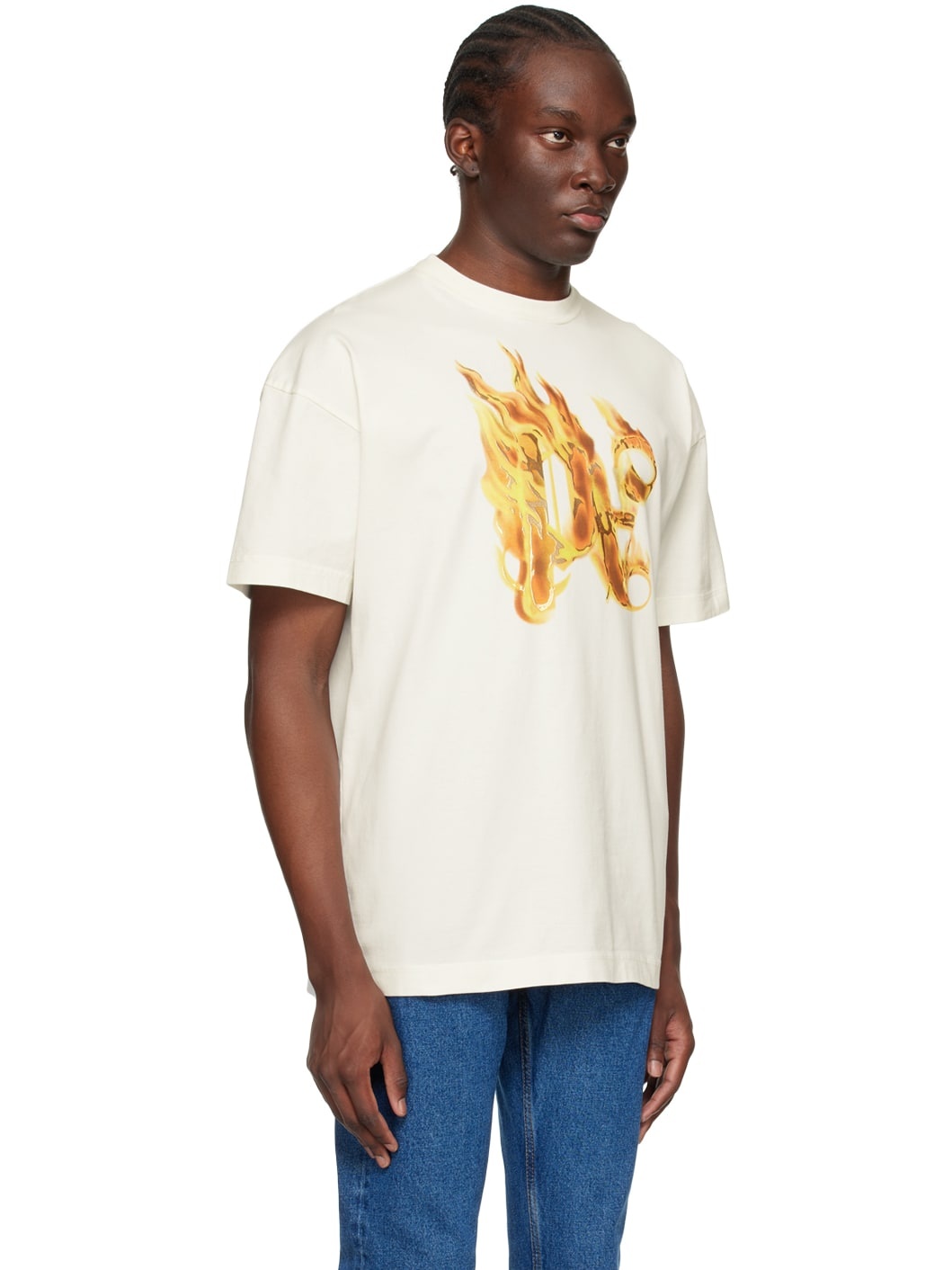 Off-White Burning Monogram T-Shirt - 2