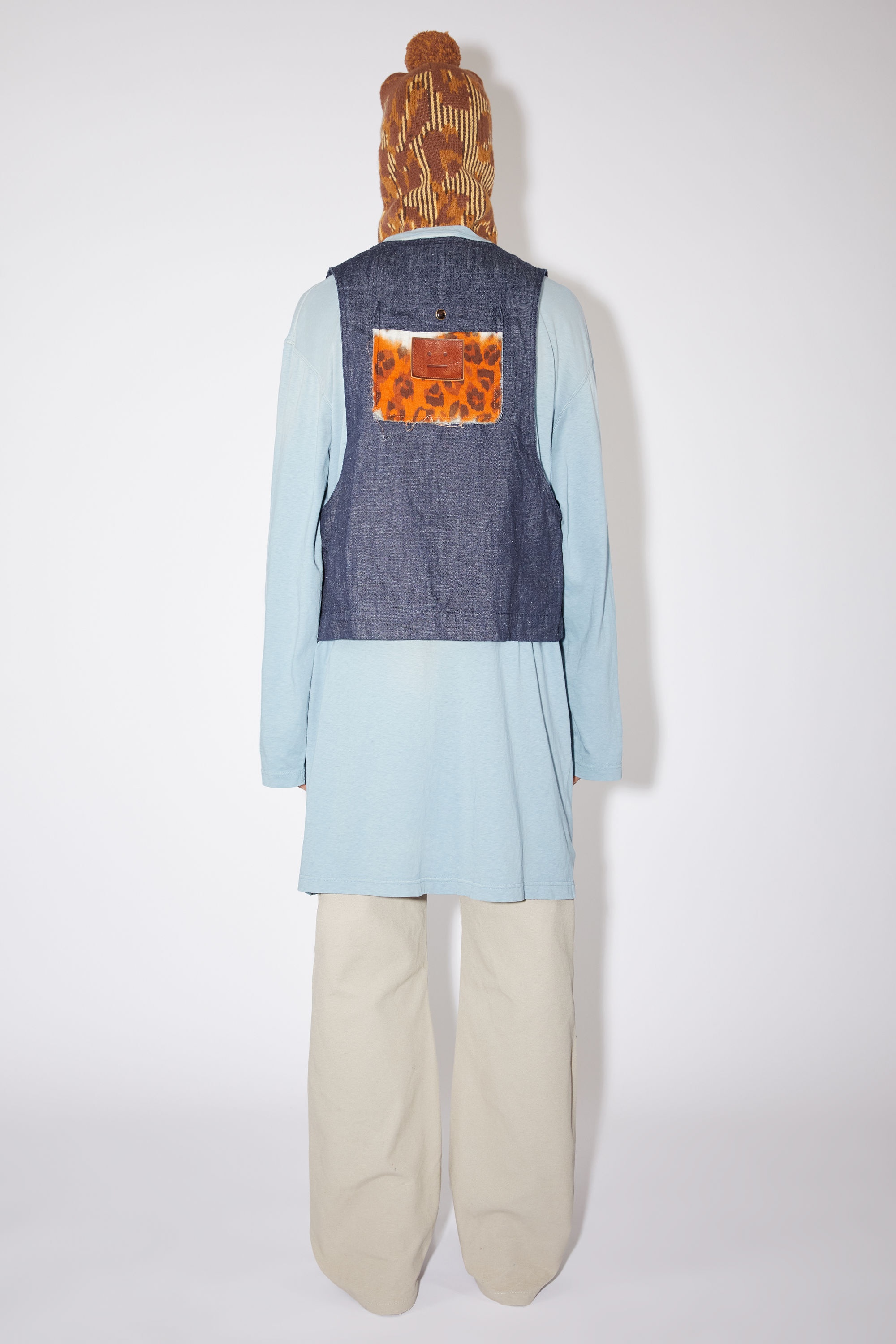 Fluid denim vest - Indigo blue - 3