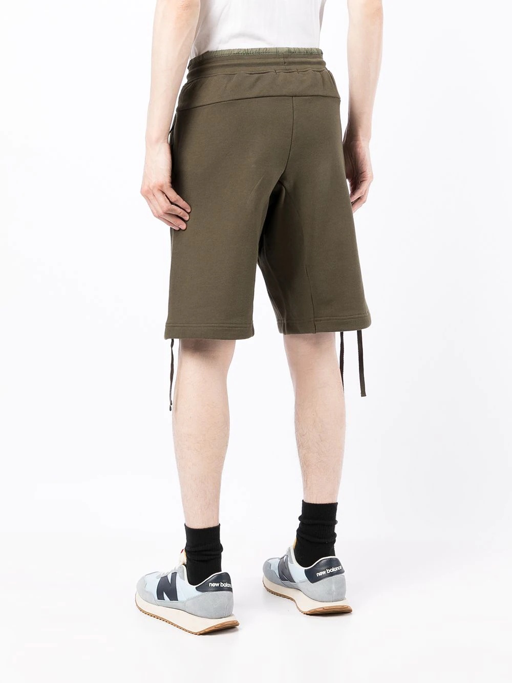 Diagonal Raised web-tassel track shorts - 4