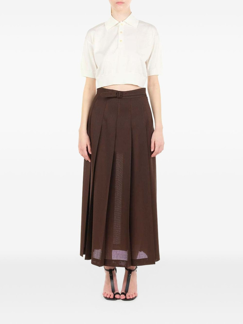 AURALEE silk cropped polo shirt outlook