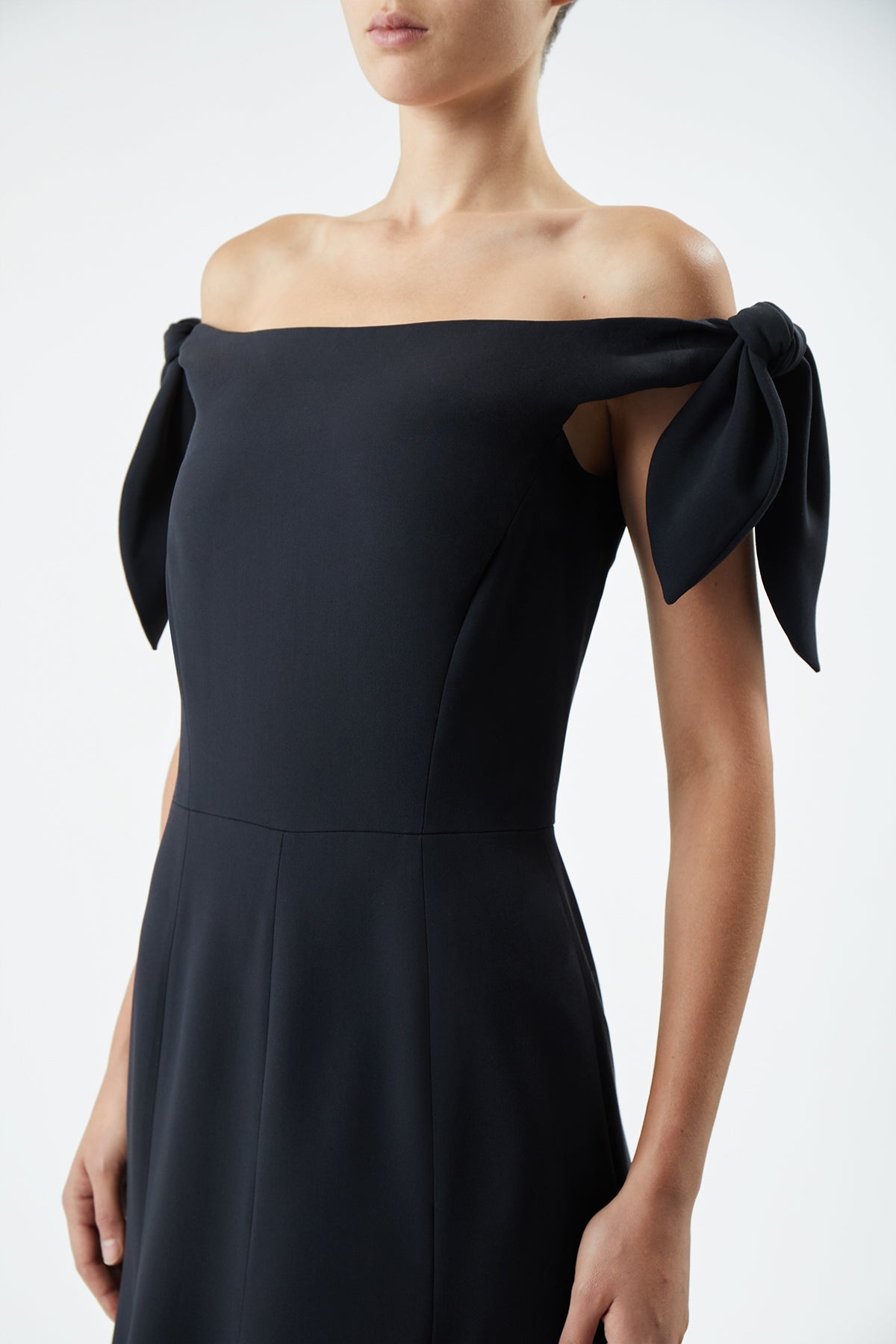 Eda Dress in Black Silk - 5